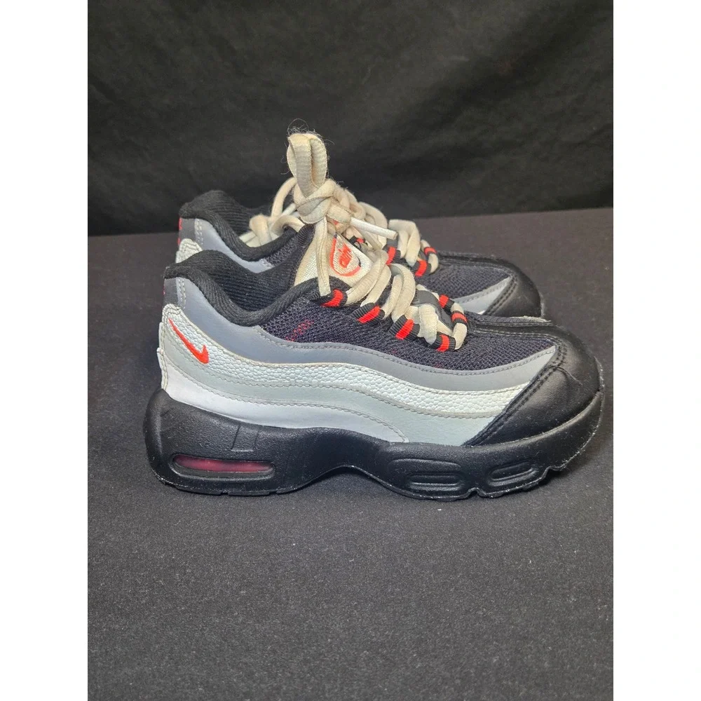 Nike Air Max 95‎ Recraft Kids Sneakers Black Grey Red CJ3908-101 Size 10C